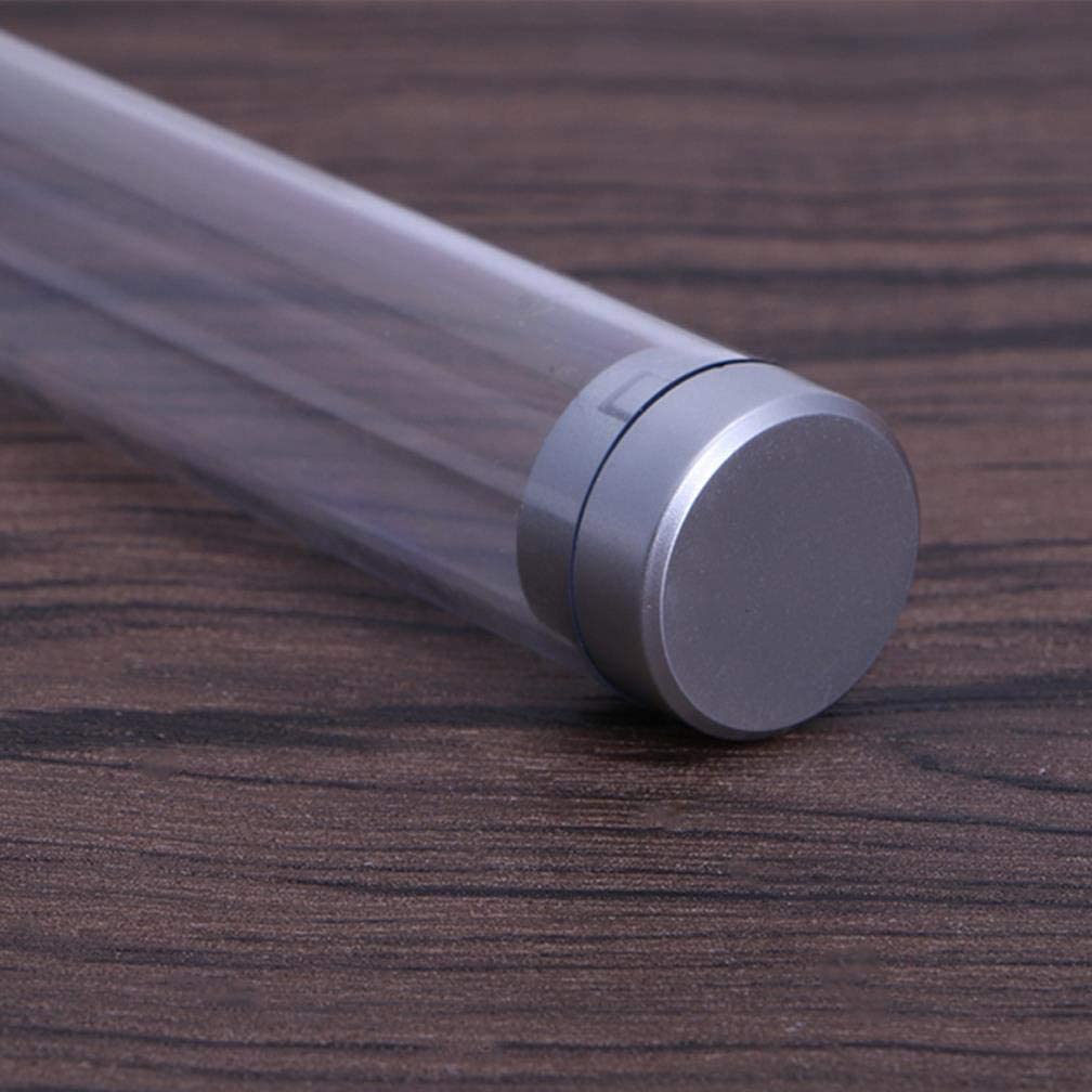 10 Pcs Transparent Acrylic Cylinder Tube Pen Cases Gift Boxes For Office School