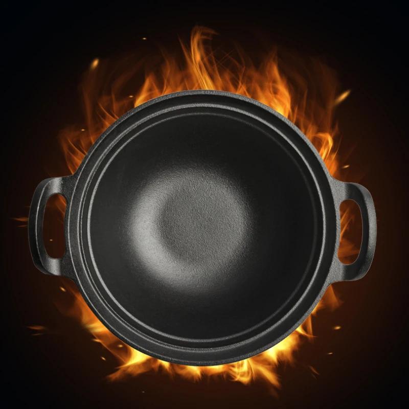 22cm Enameled Cast Iron Soup Pot - Thickened Non-Stick Casserole for Stewing/Sautéing, Kitchen Cooking Pot Easy To Clean