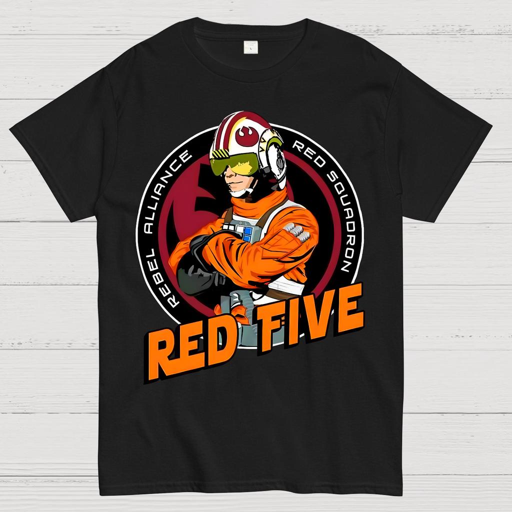 Red Five Unisex 100% Cotton Summer Casual Cool Loose T-Shirt
