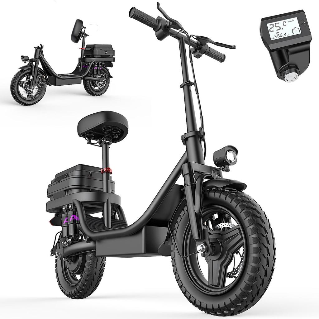 TOOFLY GQ8 14'' Adult Electric Scooter 20MPH 250W Motor 48V15Ah Battery City Commuting E-Scooter Equipped With Removable Seats