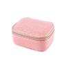 PU Leather Portable Jewelry Box with Zipper - Bracelet, Earrings, Ring Storage