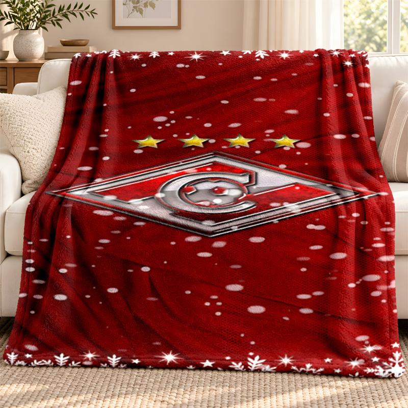 FC Spartak Moscow blanket Flannel Blanket Soft Cozy Plush Throw for Sofa Bed Lightweight Home Decoration Outdoor camping