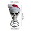 5-inch Christmas Tree Topper Decoration Skull Head With Santa Hat Halloween Tree Topper Skeleton Head Halloween Props