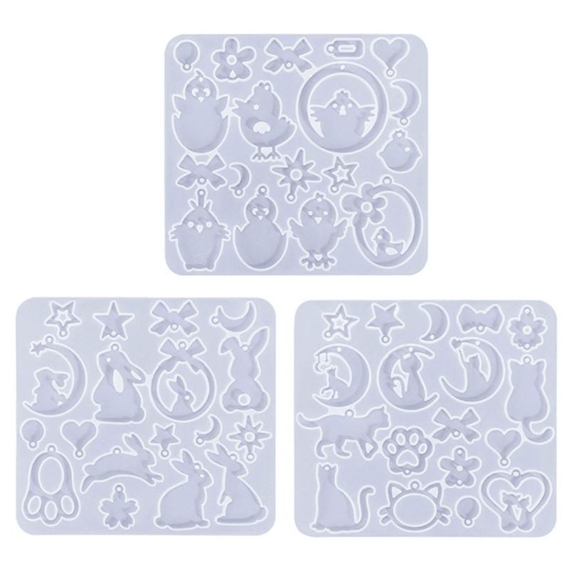 DIY Earring Silicone Mold Animal Dangle Making Tool Handmade Necklace Keychain