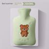 Beibei Bear Hot Water Bottle, Thickened Warm Water Bag, Cute Plush Cover, Explosion-Proof, for Students