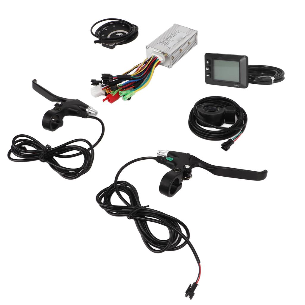 Electric Scooter Conversion Kit Waterproof GD01 Panel 17A Controller Throttle Brake Handle for 350W