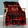Arsenal Customize Text Blanket Gift Customizable Blanket Soft Warm Cozy Perfect for Office Bed Nap Couch Four Seasons Multipurpose