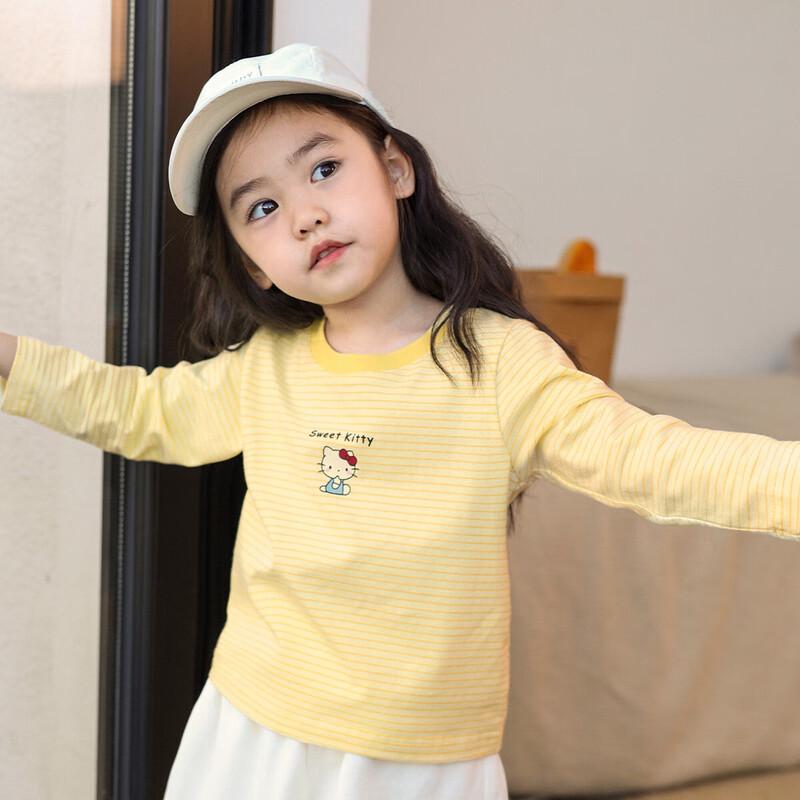 LUSON Little O-Dad Girls  Striped Long Sleeve T-Shirt 120