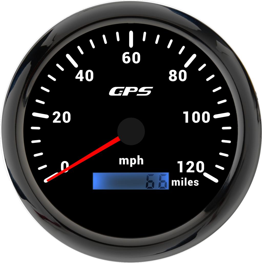 80/120/160MPH 110mm Speedometer GPS Car Odometer Tachometer 7 Color Light Digital Speed Gauge with GPS Antenna Fit Boat Marine