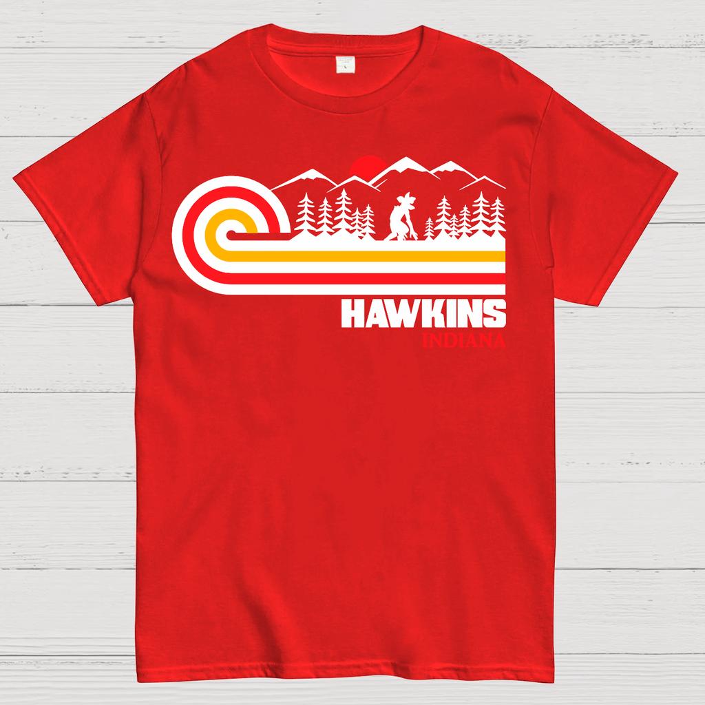 Visit Hawkins Indiana 70s Retro Cotton Summer Casual Cool Loose T-Shirt