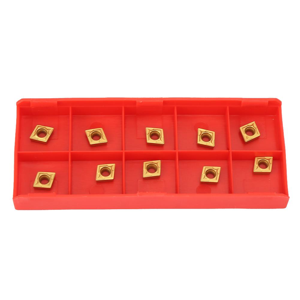 

10Pcs CCMT060204 US735 CCMT21.51 Carbide Insert Blade CNC Lathe Cutter Turning Tool