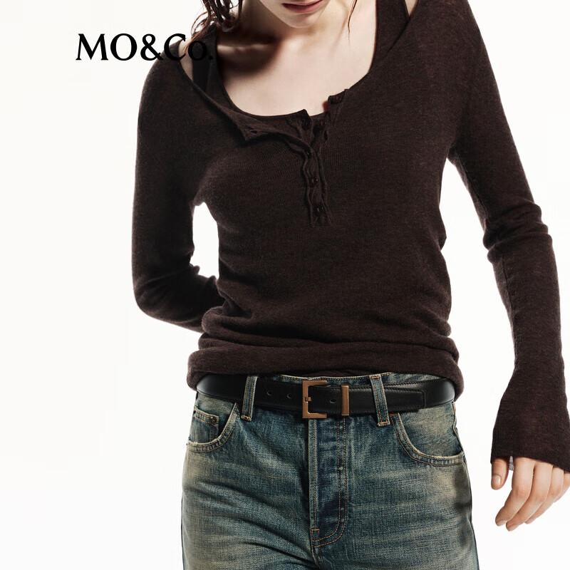 MO&Co. Women's Merino Wool Knit Sweater