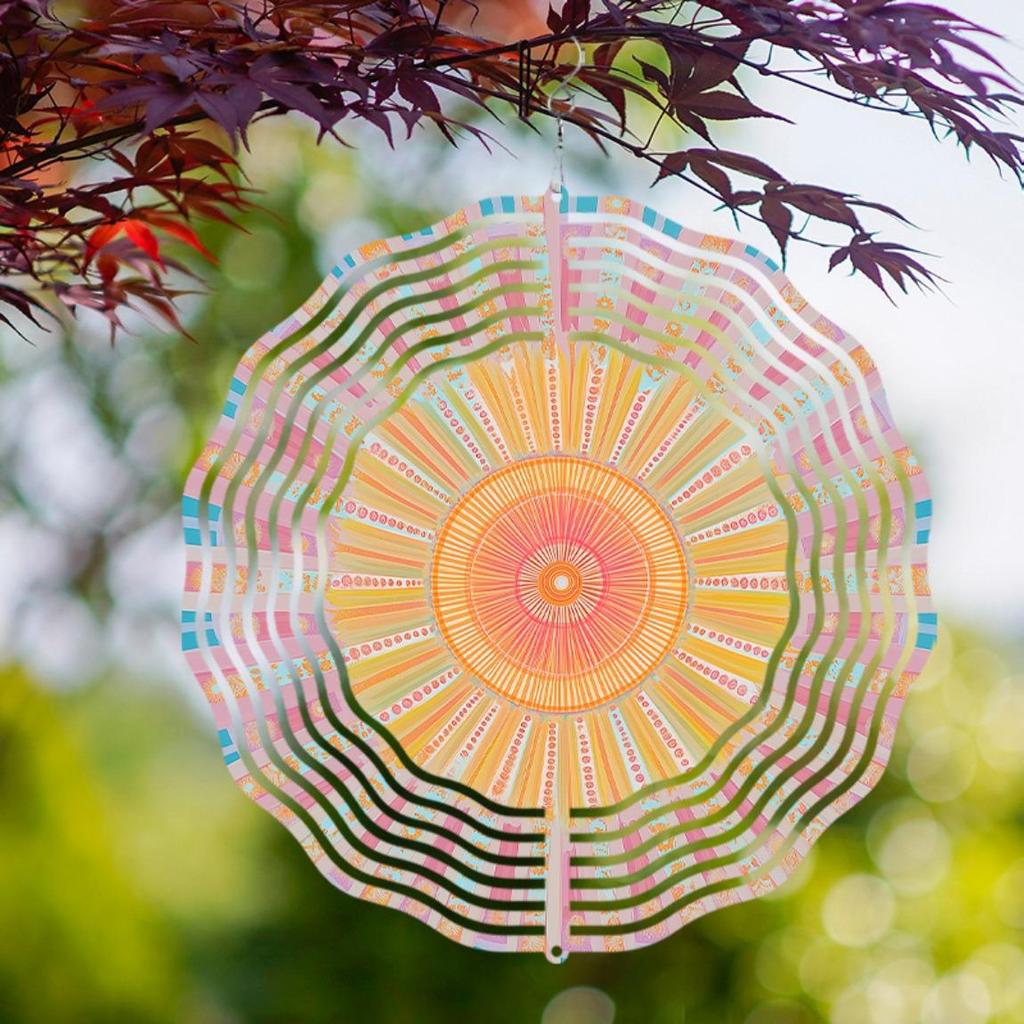 10 Zoll Hängendes Windspiel mit 360° drehbarem Haken Stilvolle Außendekoration für Terrasse Balkon Perfektes Geschenk für Frühling und Sommer