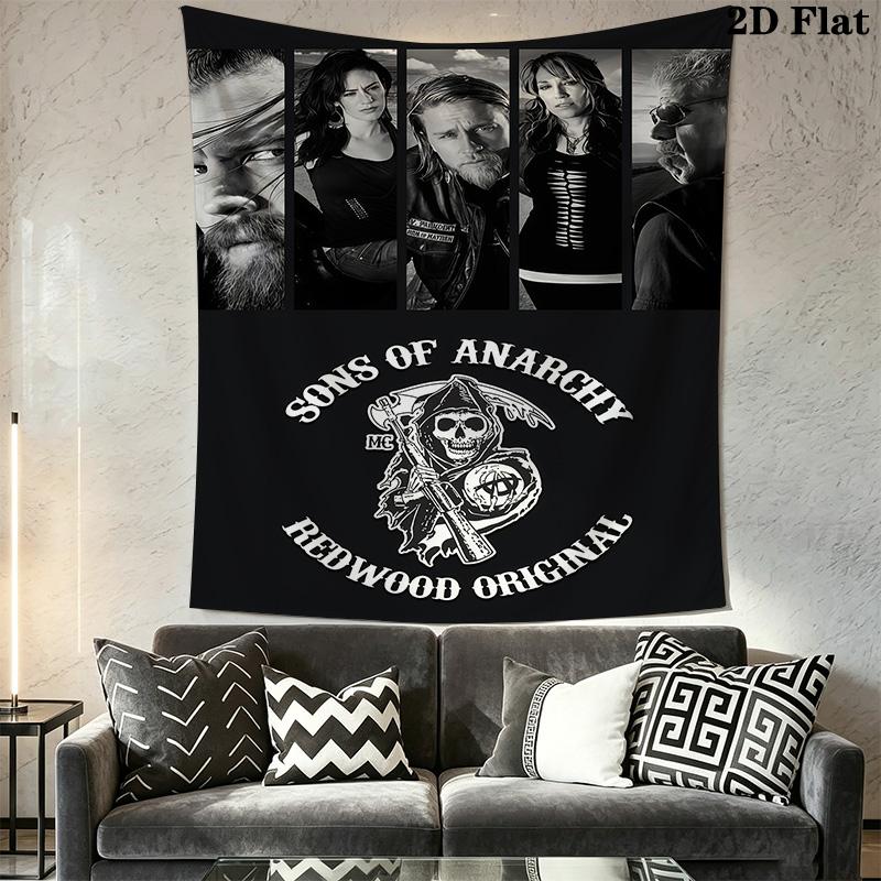 Sons Anarchy Wall Tapestry Tapestry Wallmounted Fashion Print Soft Home Decor Wall Covering Decoration