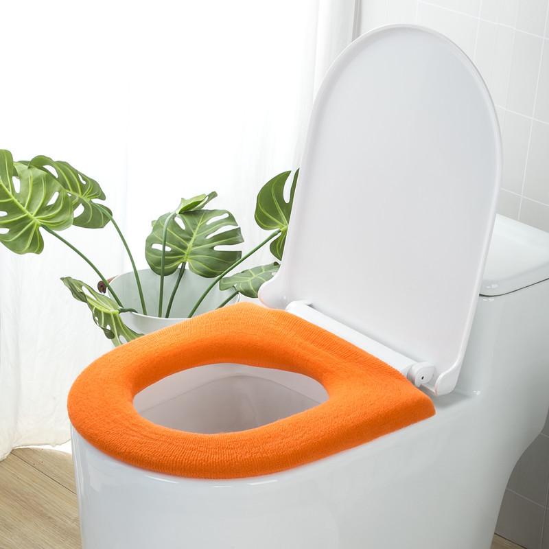 Universal Washable Knitted Toilet Mat and Disposable Cover for All Seasons