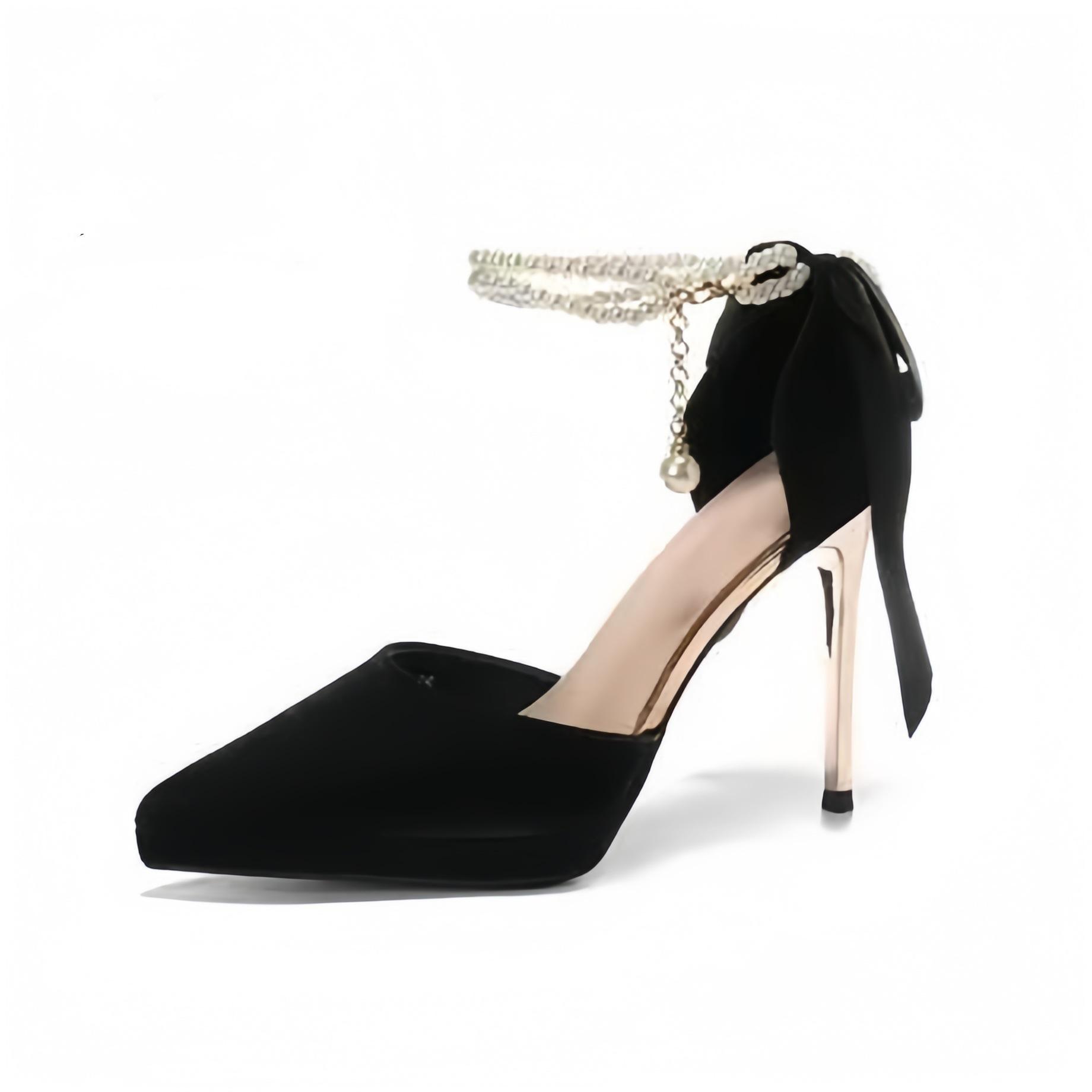 

Waterproof table blue stiletto high heels women s new hollow bow high heels sandals women 40