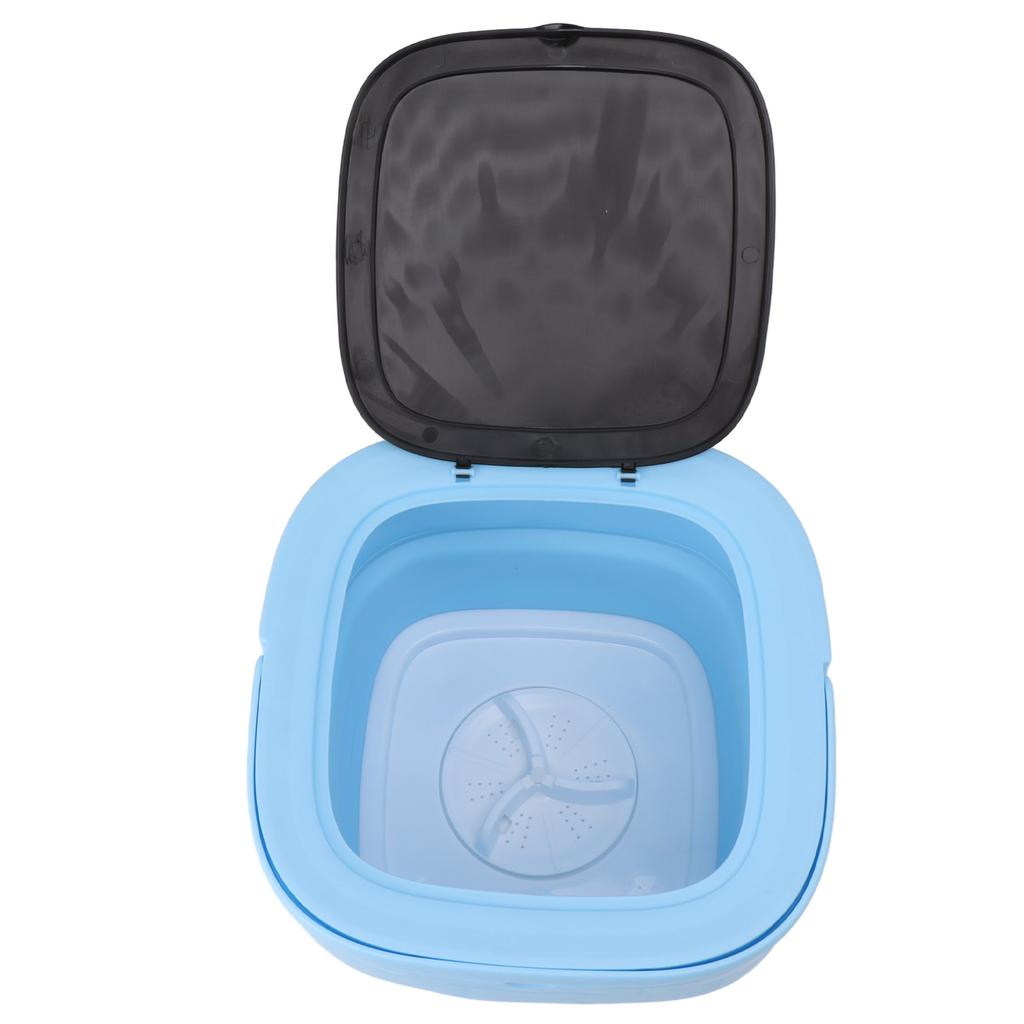 Small Folding Washing Machine TPE and PP 100‑240V Built in Dehydrator 6L Mini Portable Bucket Washer for Underwear Sock
