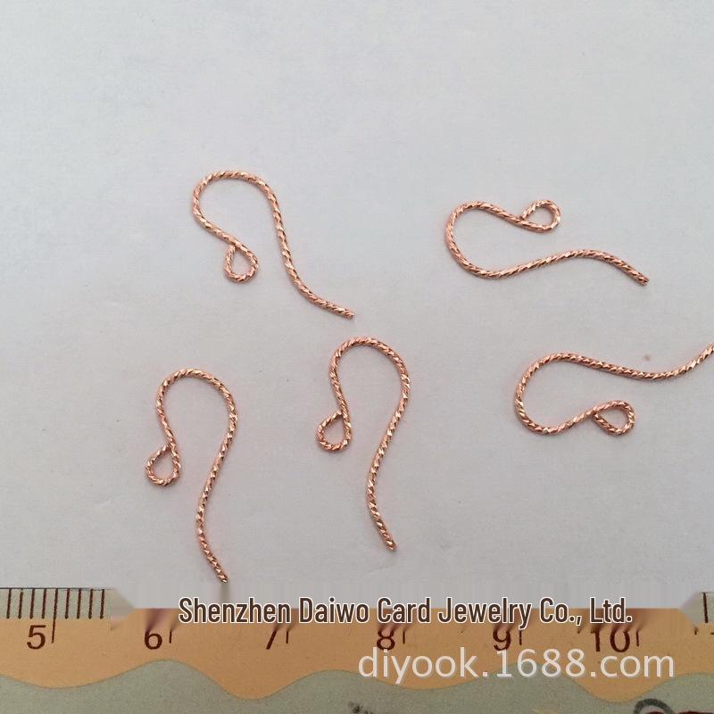 14K Gold Plated Rose Gold Openwork Simple French Ear Wire Earrings, 0.71mm Gauge. 0.71mm French Simple Ear Wire, 1 Pair розового золота