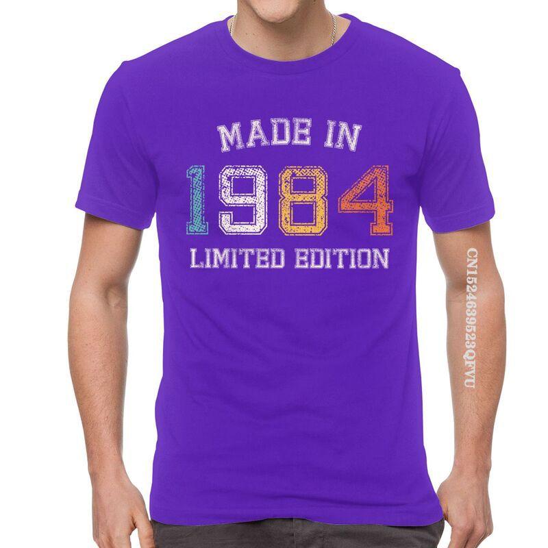 Born In 1984 Tshirts Men Men Streetwear T Shirts Made In 1984 Birth Year EMO Men  Tshirt Cotton Oversized Tee Tops Clothes