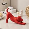 Cat Shaped Thermometer Holder 3D Printed Veterinary Holder, Dog Digital Stand Stand, Electronic Pet for Desk Decoration Clinic Ornament