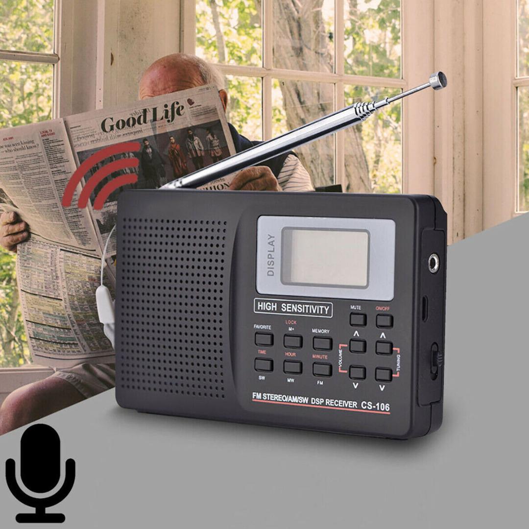 

Idl портативное цифровое радио AM/FM/SW/MW World Full Band + наушники-будильник