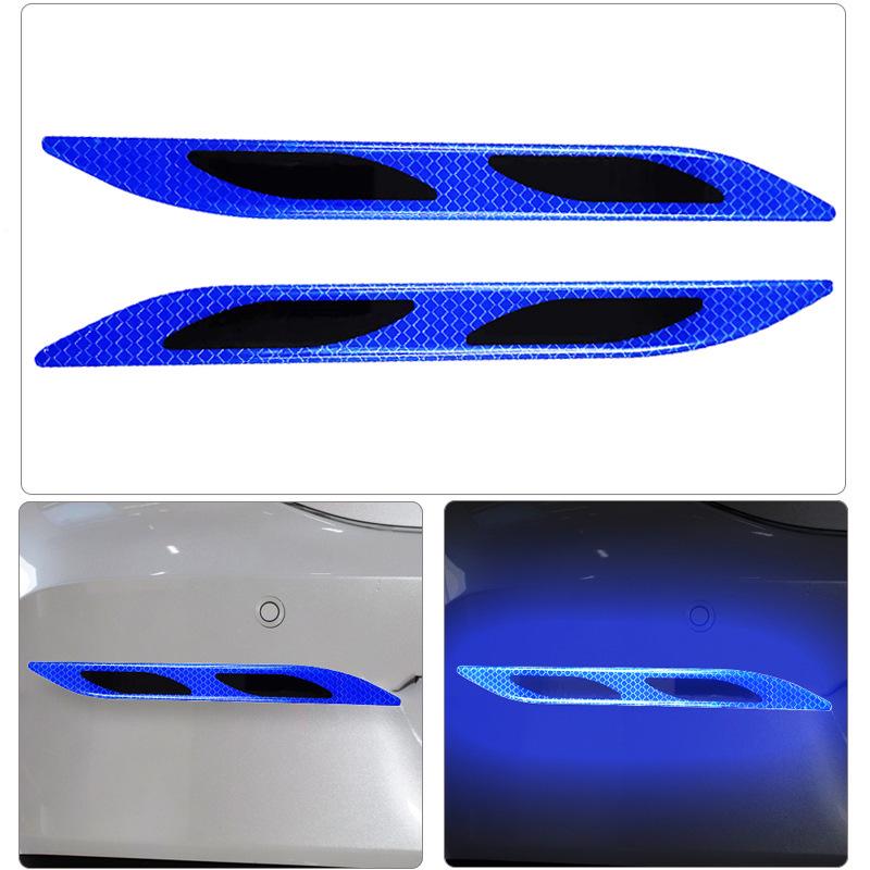 Reflective Carbon Fiber Car Door Handle Protector Strip
