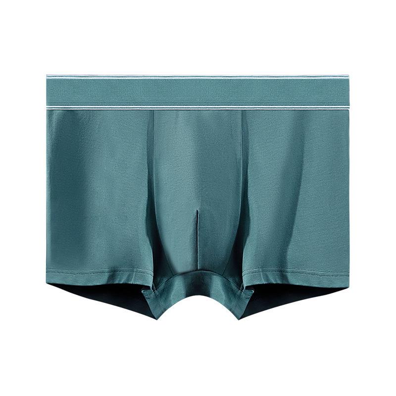 

Мужское хлопковое нижнее белье с антибактериальной ластовицей, средней посадки, мужские бесшовные трусы с плоскими углами 4XL темно-зеленого