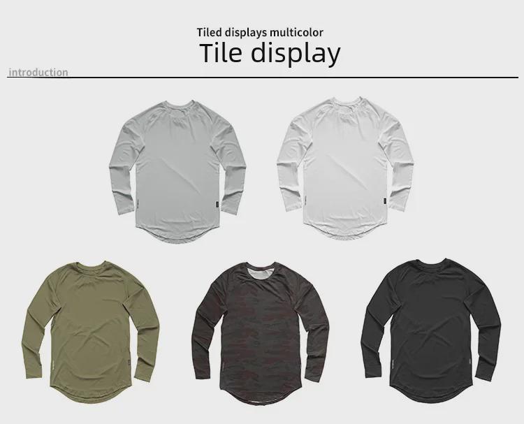 Men's Quick-Dry Mesh Raglan Long-Sleeve T-Shirt - Versatile for Spring & Autumn Fashion