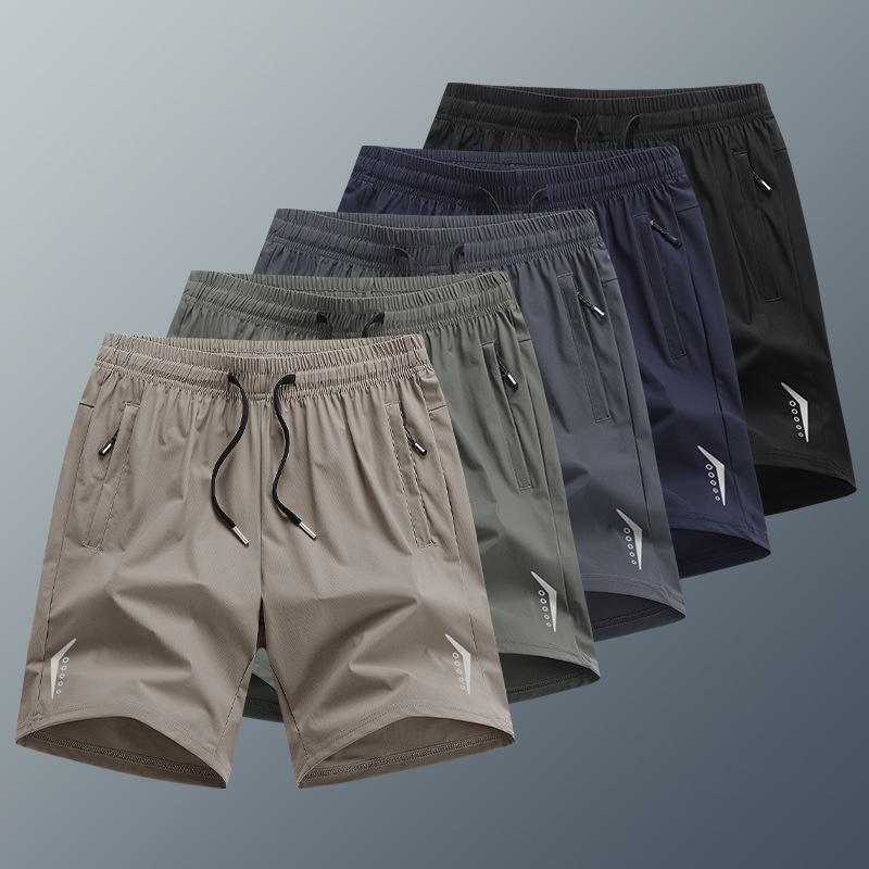 Pantaloni Casual de Vară pentru Bărbați, Pantaloni Scurți Subțiri cu Uscare Rapidă, Pantaloni Sport Largi de Plajă