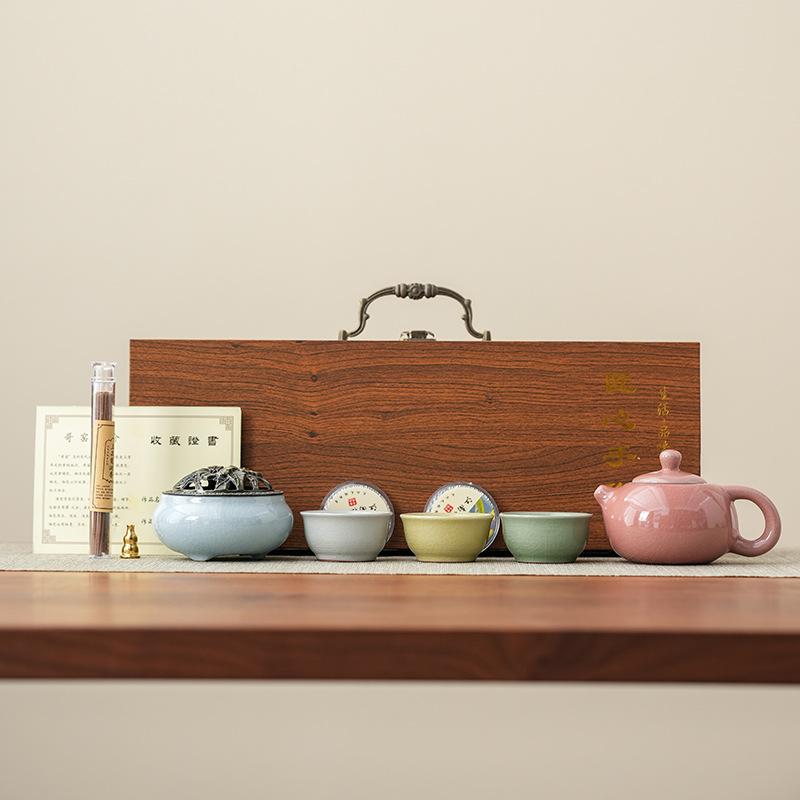 Forbidden City Merchandise Ceramic Kung Fu Tea Set Gift Box Set To Give Elders and Teachers Gifts Business Practical Gifts