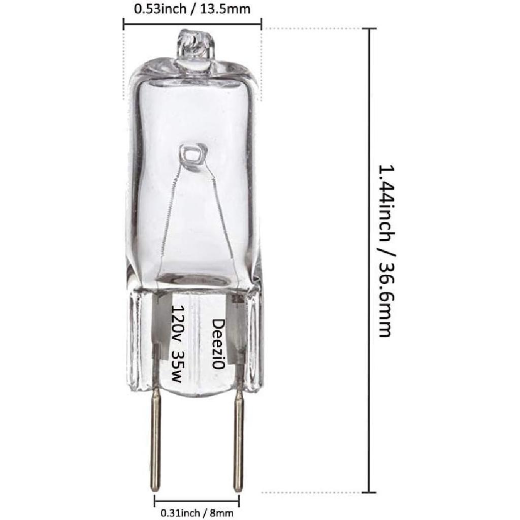 Deezio Xenon 20w G8 120 Volt Bulbs 20 Watt 120V T4 Light Bulbs JCD 190 Lumen, Pack of 10