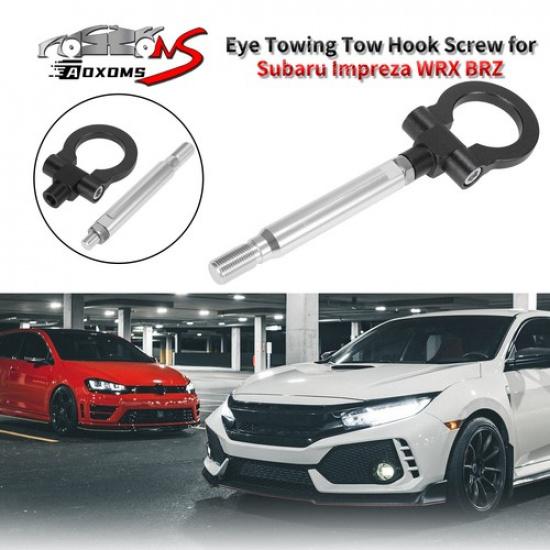JDM Black Track Racing Tow Hook Trailer For 2013-2022 Subaru WRX STI BRZ Impreza