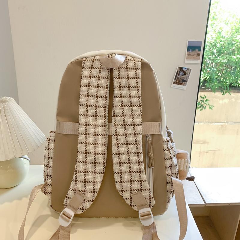 Children's Schoolbag Women's Plaid Backpack Student Backpack