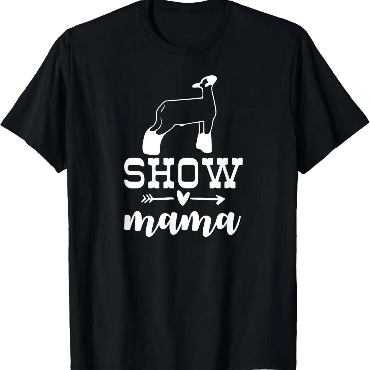 show lamb mom sheep show mama T-Shirt S чёрный