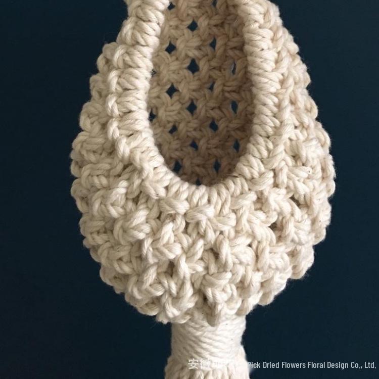 Handmade Nordic Bohemian Woven Tapestry Net Bag for Air Plants & Flowers