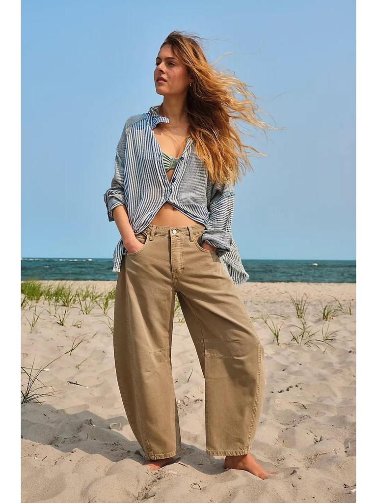 2026 Cross-Border European & American Women's Washed Denim Wide-Leg Pants, Mid-Low Waist, Fashion Casual Style