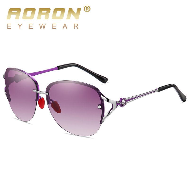 

AORON Women Polarized Sunglasses Outdoor Fashion Gradient Color Glasses Classic Sports Fishing Driving UV400 Eyeglasses фиолетовый