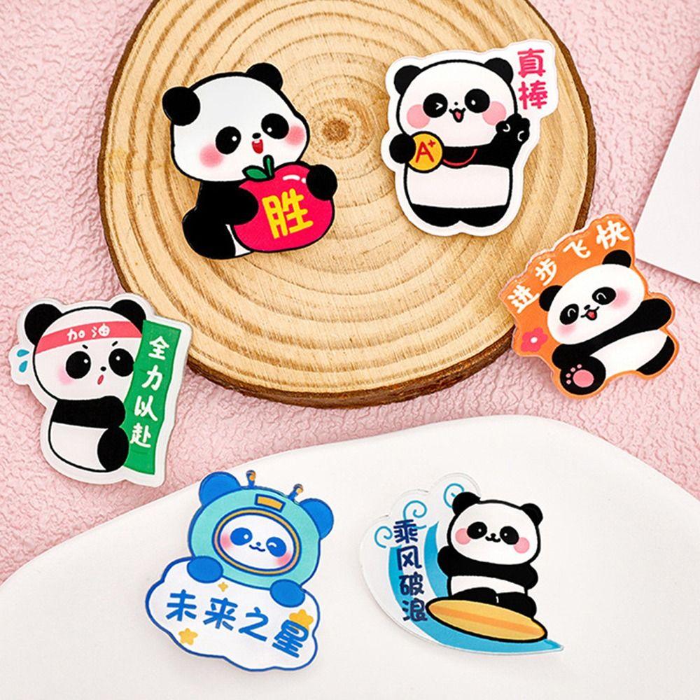 

Cartoon Panda Brooch Creative Inspirational Word Badge Children s Acrylic Badge Kids