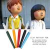 5pcsCelsiusset Silicone Soft Head Clay Pottery Moulding Pen   Craft Tool (Large)