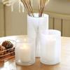 Glass Candle Holder Frosted Cylinder Vases for Centerpieces  Floating Candle Holder