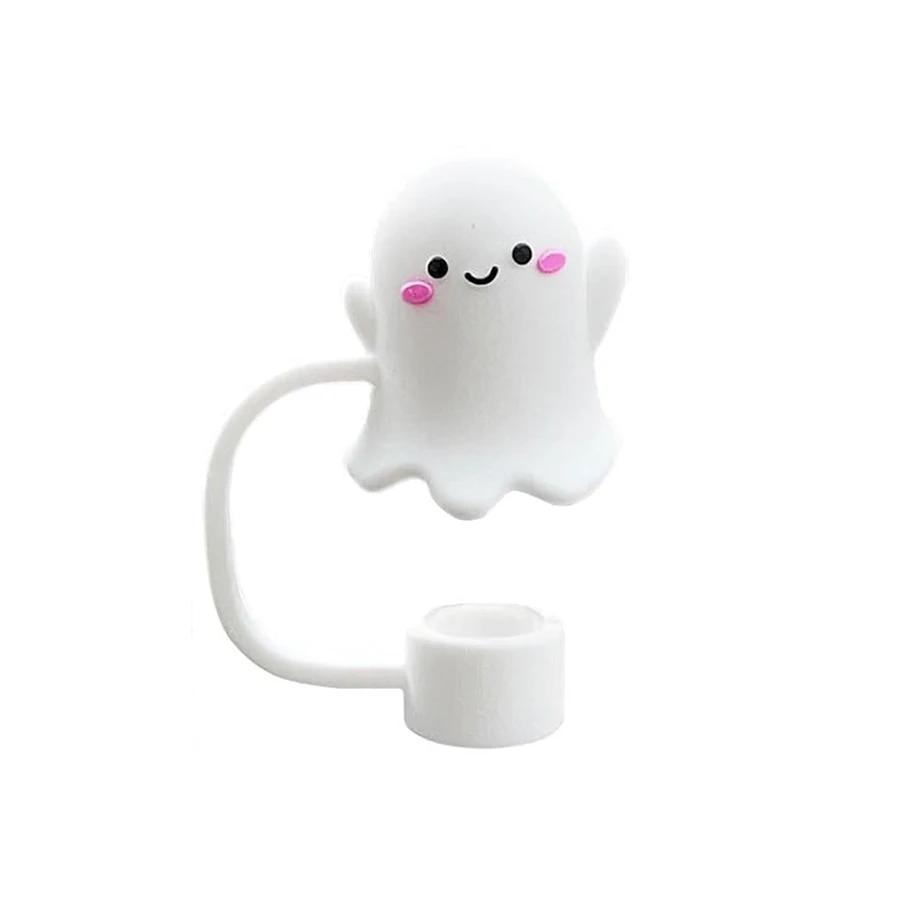 

1/5 шт многоразовый силиконовый чехол для соломинки на Хэллоуин для Stanley Cup легко очищается привидение декор аксессуары для вечеринки на Хэллоуин