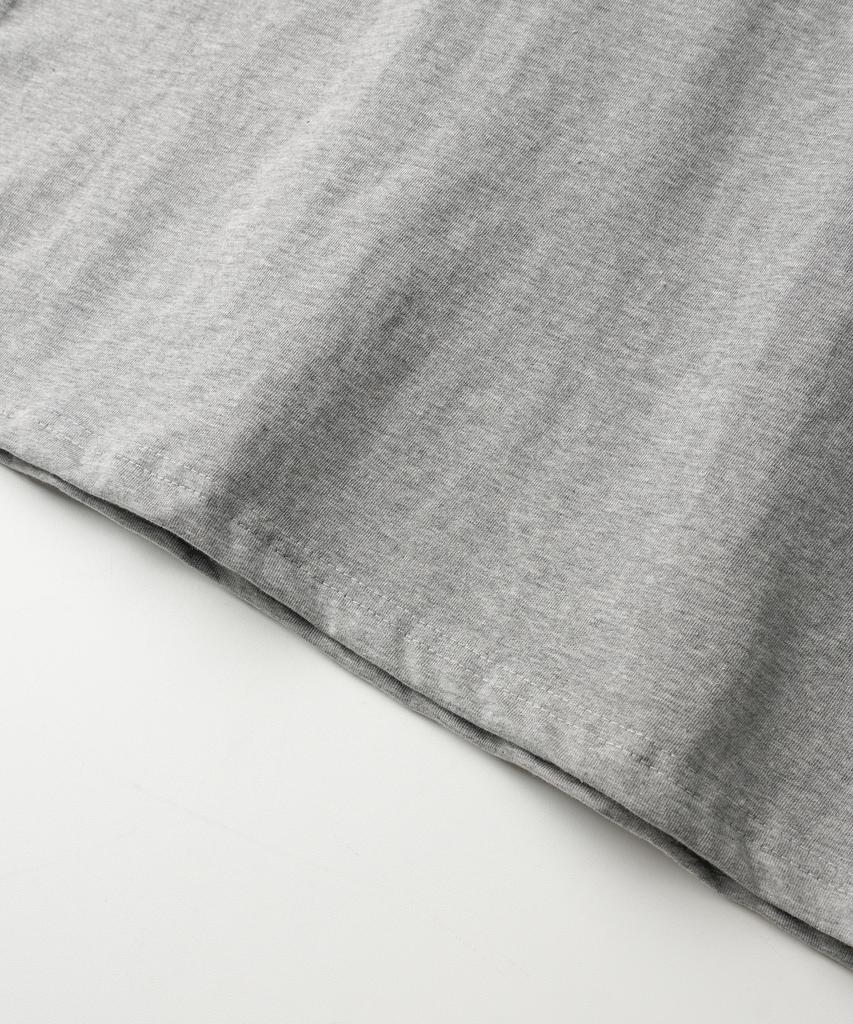 JEMUT Boy Crop Long Sleeve T-Shirt Gray Kjlt2672