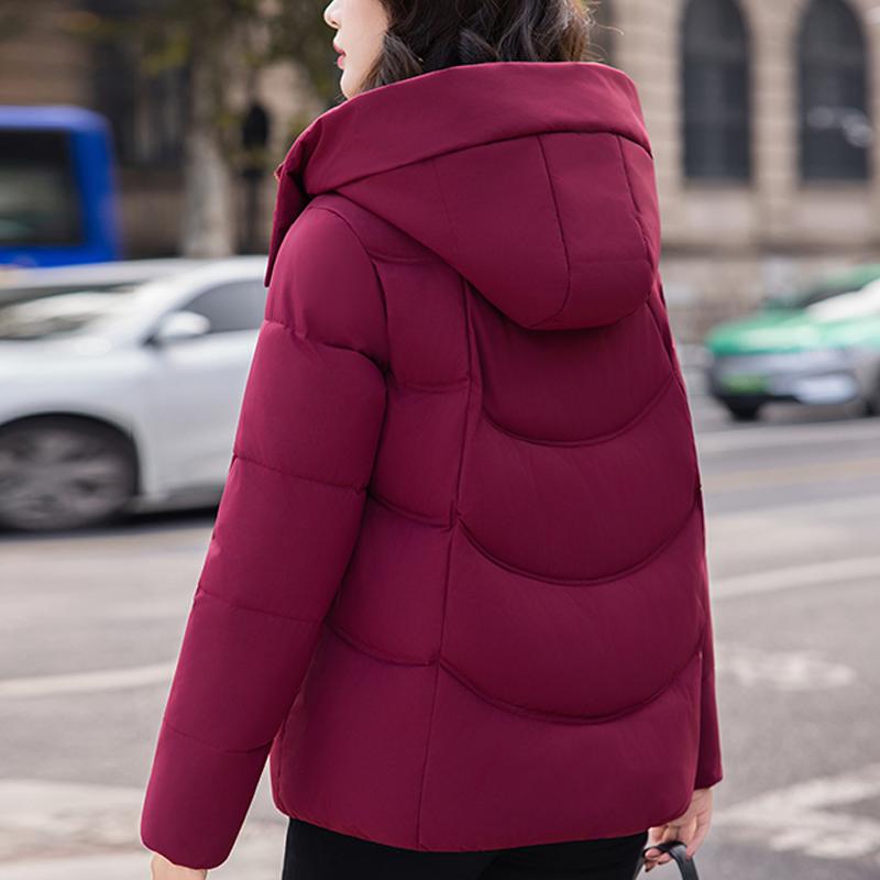 Fashion Winter Jackets Woman Short Parkas Hooded Loose Thick Warm Women's Coats