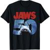 Jaws 50-årsjubileum Logotyp T-shirt Fram & Bak
