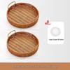 Conjunto de Cestas Grandes de Bambu Trançado para Frutas e Lanches Yuzhuxun