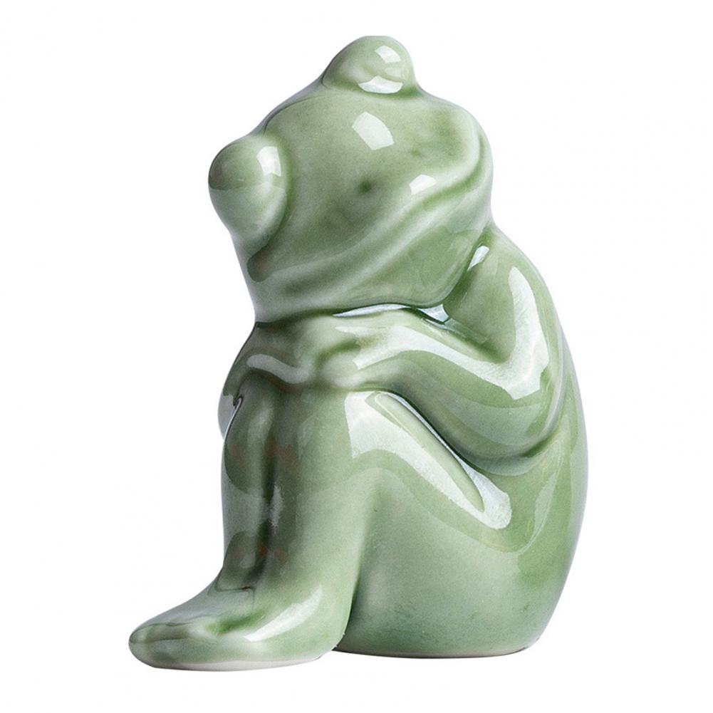 

Мини Керамическая Фигурка Лягушки Крышка Болта для Пола Унитаза Крышка Винта Фигурка Чайного Питомца Декор для Сада в Помещении и на Открытом Воздухе Ландшафтный Дизайн Декор для Аквариума