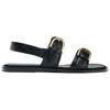 Zara Pu Fashion Minimalist One Strap Sandals 2.5cm Women Sandals Black 1608610800