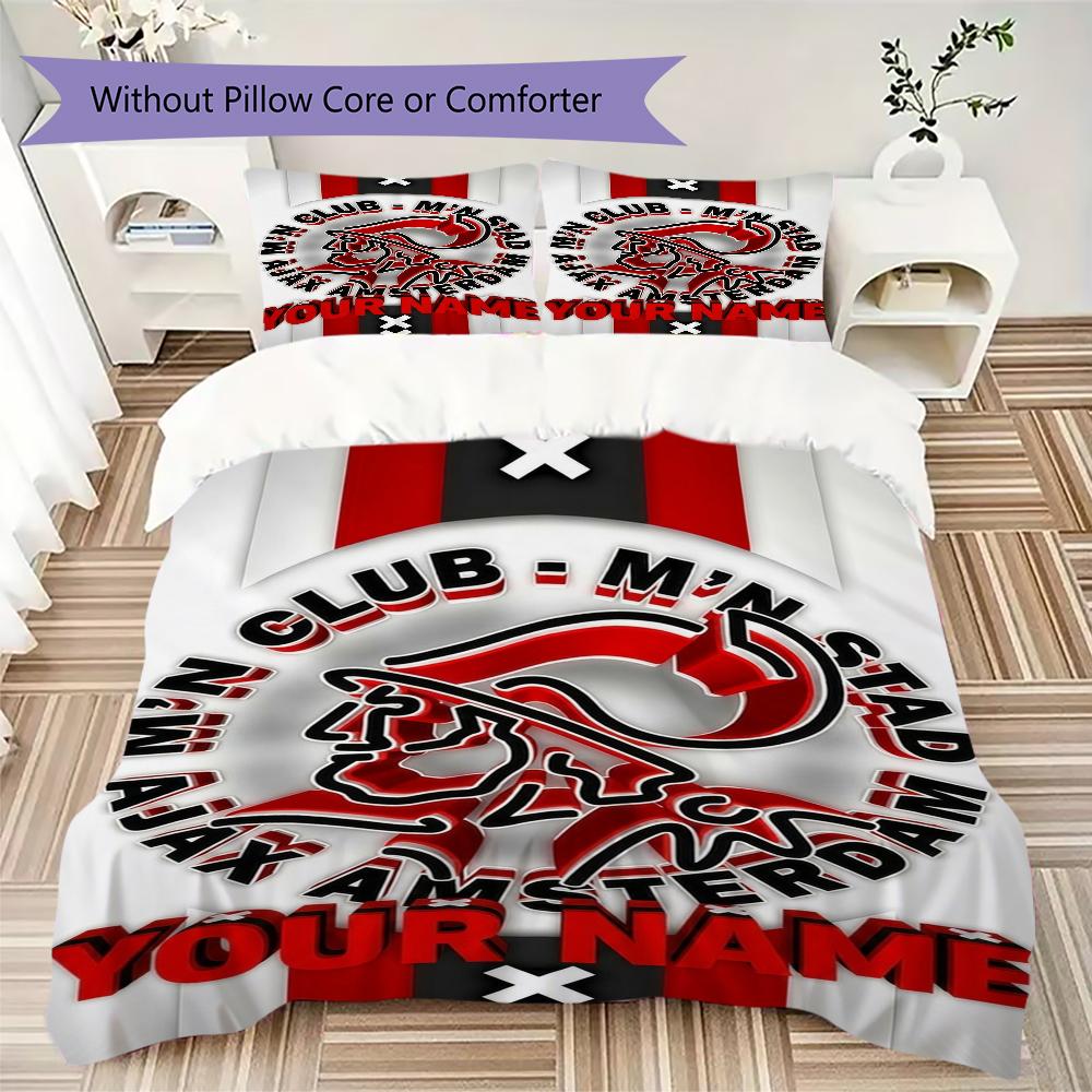 Biancheria da letto AJAX con nome personalizzato, set copripiumino federe, regalo di compleanno per la casa(1 * copripiumino + 2 * federa, senza nucleo)_xia
