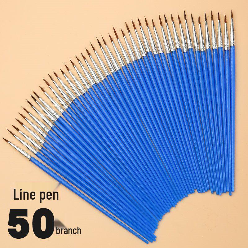 Wei Zhuang Kids' DIY Plaster Nylon Fine Liner Blue Brush for Oil Painting & Graffiti.