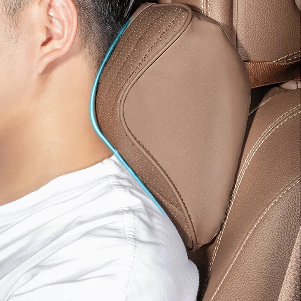 NAPPA Leder Kopfstütze Auto Nackenkissen Weiche Sitz Lendenstütze Taillenkissen Für Mercedes Benz AMG A C E S Klasse W207 W211 W212